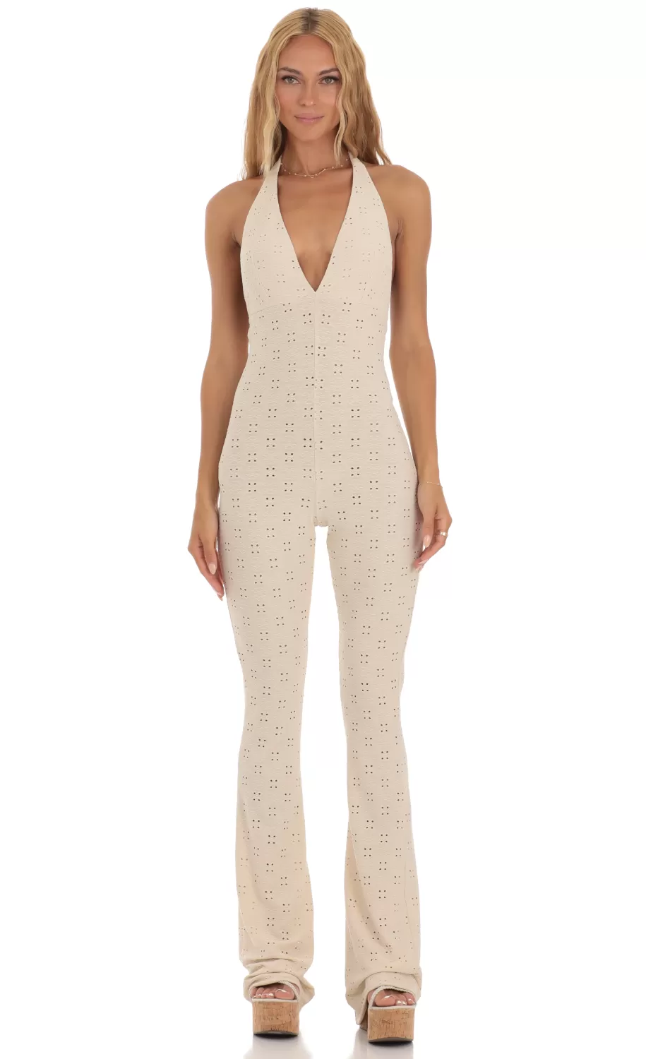 Jumpsuit In Cream^LUCY IN THE SKY Clearance