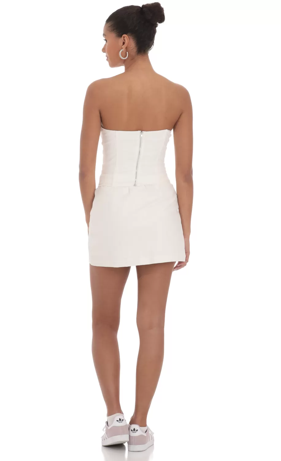 Linen Corset Top In Off White^LUCY IN THE SKY Clearance