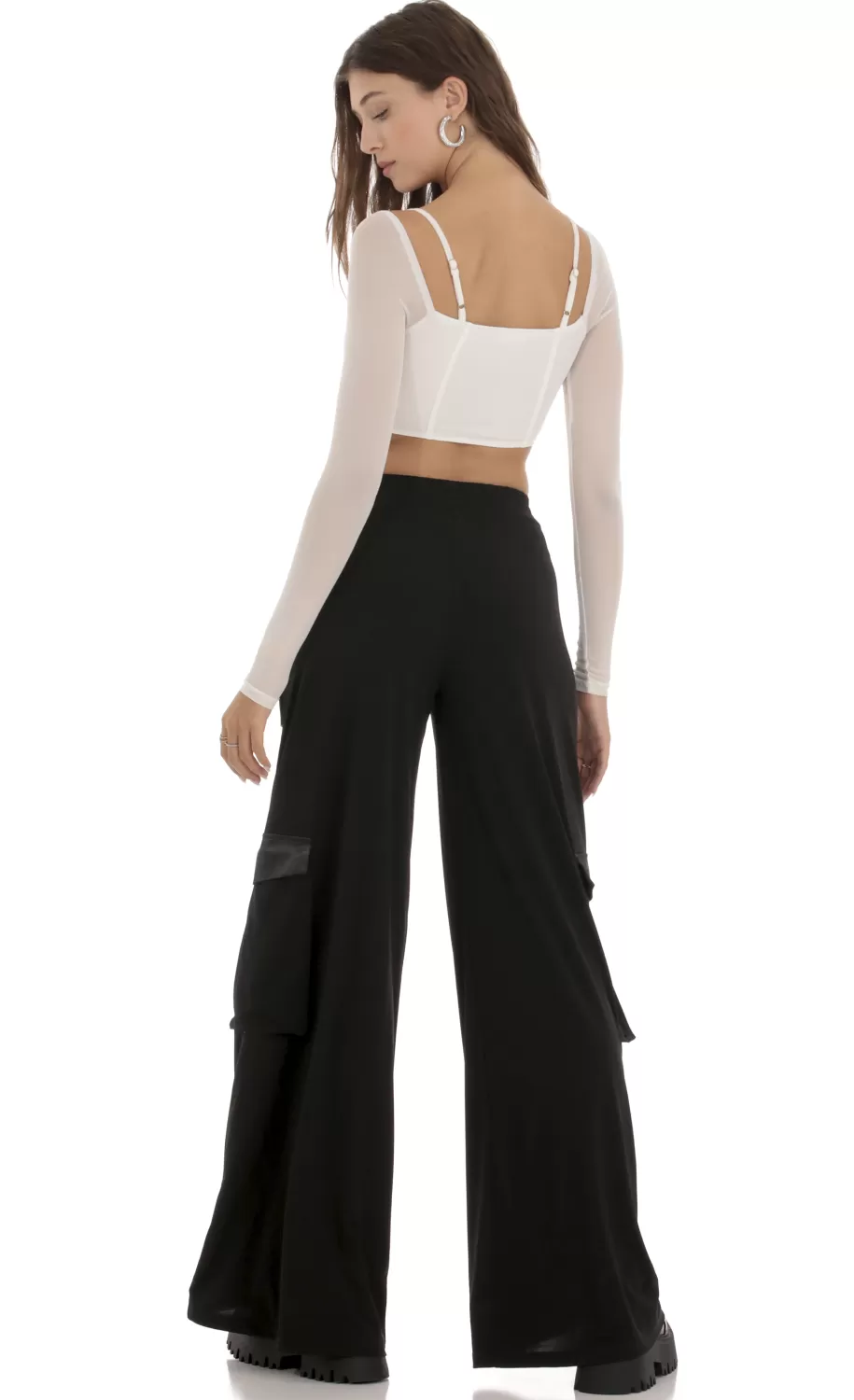Relaxed Cargo Pants In Black^LUCY IN THE SKY Outlet